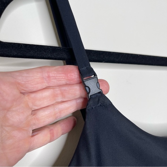 Andie Swim The Riviera Bikini Scoop Neck Buckles Black Size Large vacation beach - Picture 6 of 14